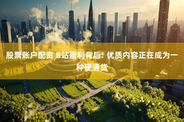 股票账户配资 B站盈利背后: 优质内容正在成为一种硬通货